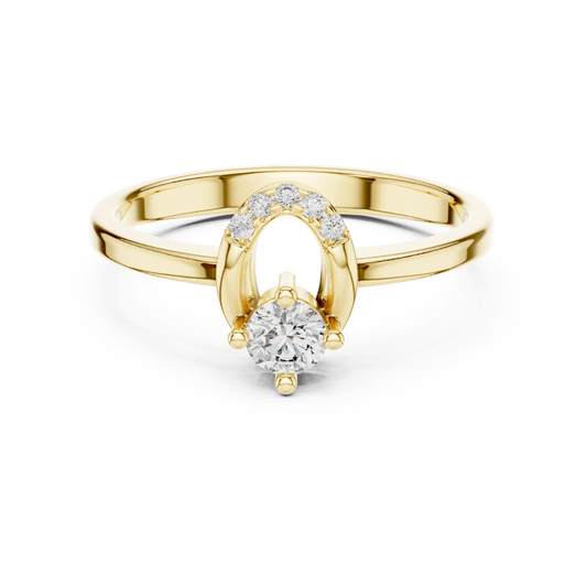 Aurevia Modern Open Oval Loop Diamond Ring