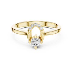 Aurevia Modern Open Oval Loop Diamond Ring