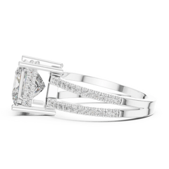 Aurevia Architectural Princess Split-Shank Diamond Ring