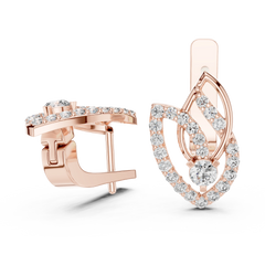 Aurevia Ethereal Interlaced Leaf Diamond Earrings
