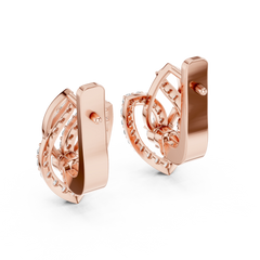 Aurevia Ethereal Interlaced Leaf Diamond Earrings