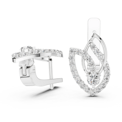 Aurevia Ethereal Interlaced Leaf Diamond Earrings