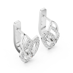 Aurevia Ethereal Interlaced Leaf Diamond Earrings