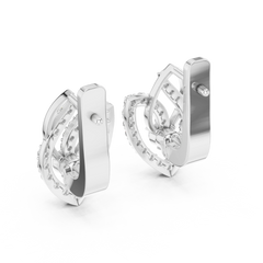 Aurevia Ethereal Interlaced Leaf Diamond Earrings