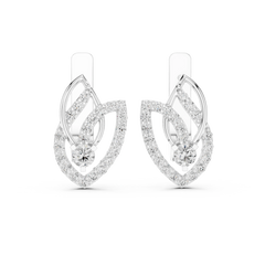 Aurevia Ethereal Interlaced Leaf Diamond Earrings