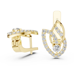 Aurevia Ethereal Interlaced Leaf Diamond Earrings