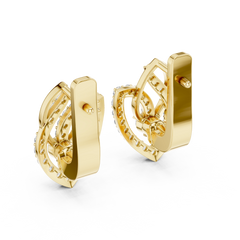 Aurevia Ethereal Interlaced Leaf Diamond Earrings