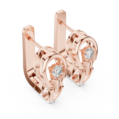 Aurevia Modern Sculptural Floating Solitaire Earrings