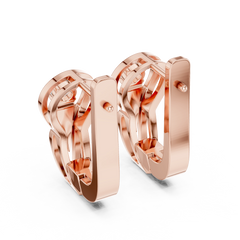 Aurevia Modern Sculptural Floating Solitaire Earrings