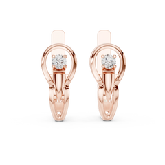 Aurevia Modern Sculptural Floating Solitaire Earrings
