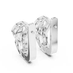 Aurevia Modern Sculptural Floating Solitaire Earrings