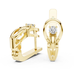 Aurevia Modern Sculptural Floating Solitaire Earrings