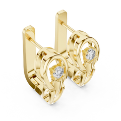 Aurevia Modern Sculptural Floating Solitaire Earrings