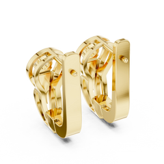 Aurevia Modern Sculptural Floating Solitaire Earrings