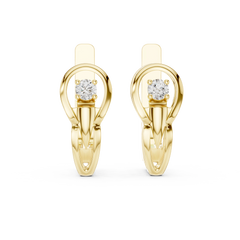 Aurevia Modern Sculptural Floating Solitaire Earrings