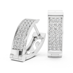 Aurevia Modern Sculptural Floating Solitaire Earrings