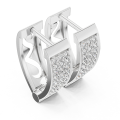 Aurevia Modern Sculptural Floating Solitaire Earrings