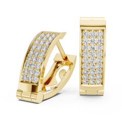 Aurevia Modern Sculptural Floating Solitaire Earrings