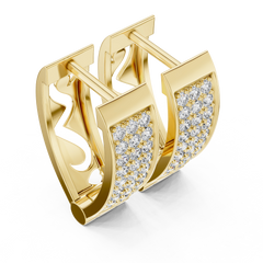 Aurevia Modern Sculptural Floating Solitaire Earrings