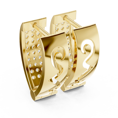Aurevia Modern Sculptural Floating Solitaire Earrings