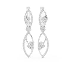 Aurevia Modern Rectangular Pave Huggie Earrings