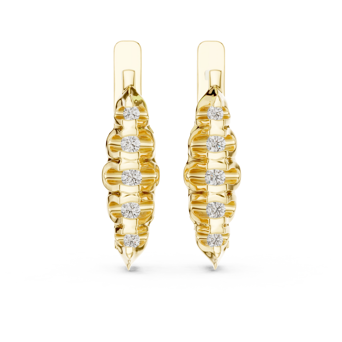 Aurevia Royal Filigree Diamond Drop Earrings