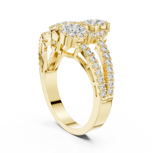 Celestial Toi et Moi Ring