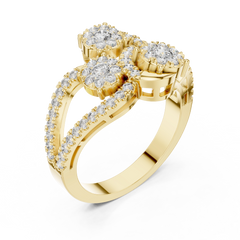 Celestial Toi et Moi Ring