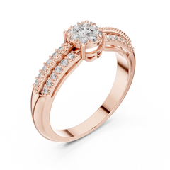 Duo-Band Cluster Ring