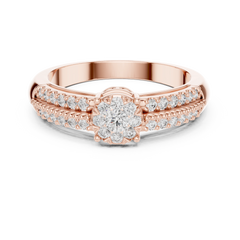 Duo-Band Cluster Ring