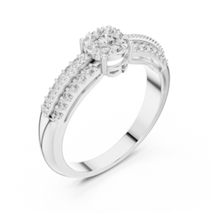 Duo-Band Cluster Ring