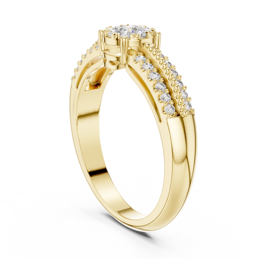 Duo-Band Cluster Ring