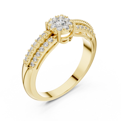 Duo-Band Cluster Ring