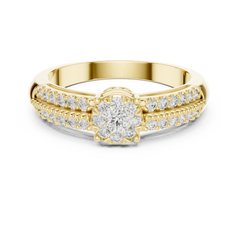 Duo-Band Cluster Ring
