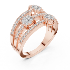 Tiered Trinity Ring