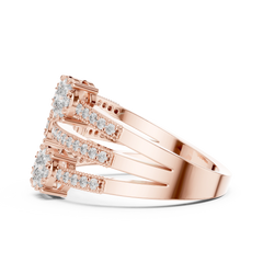 Tiered Trinity Ring
