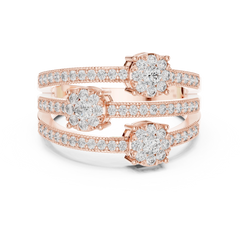 Tiered Trinity Ring