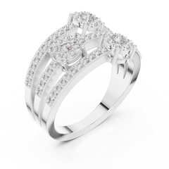 Tiered Trinity Ring