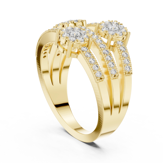 Tiered Trinity Ring