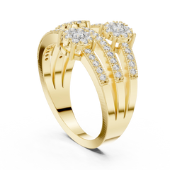 Tiered Trinity Ring