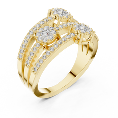 Tiered Trinity Ring