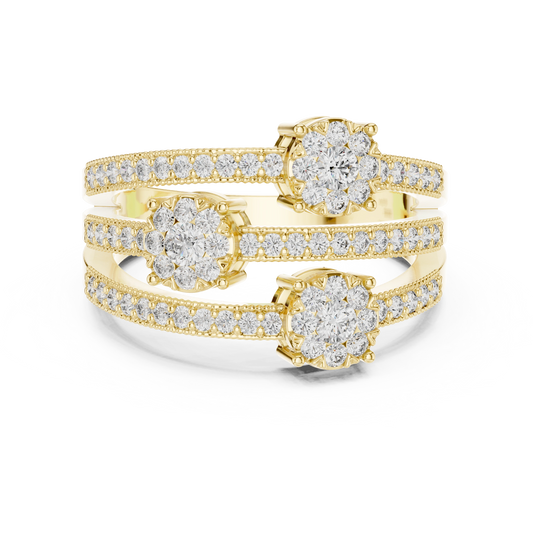 Tiered Trinity Ring
