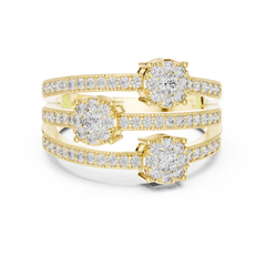 Tiered Trinity Ring