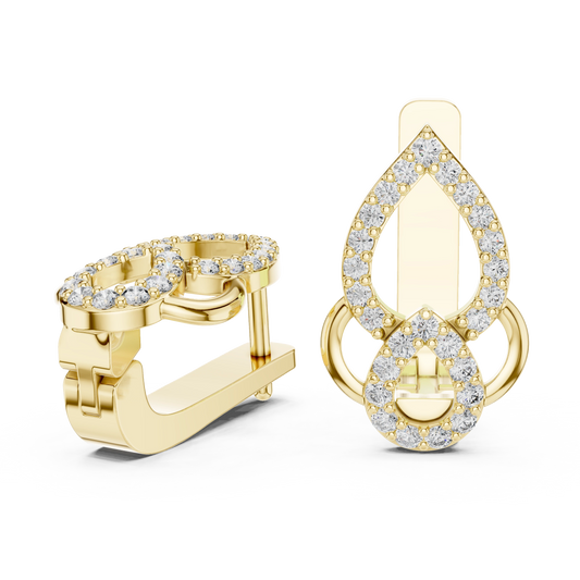 Royal Filigree Diamond Drop Earrings