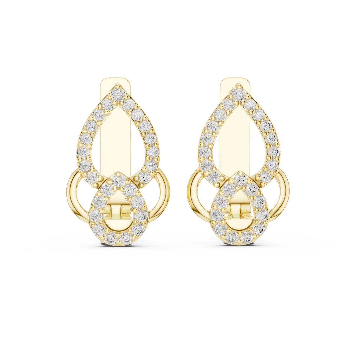 Aurevia Royal Filigree Diamond Drop Earrings