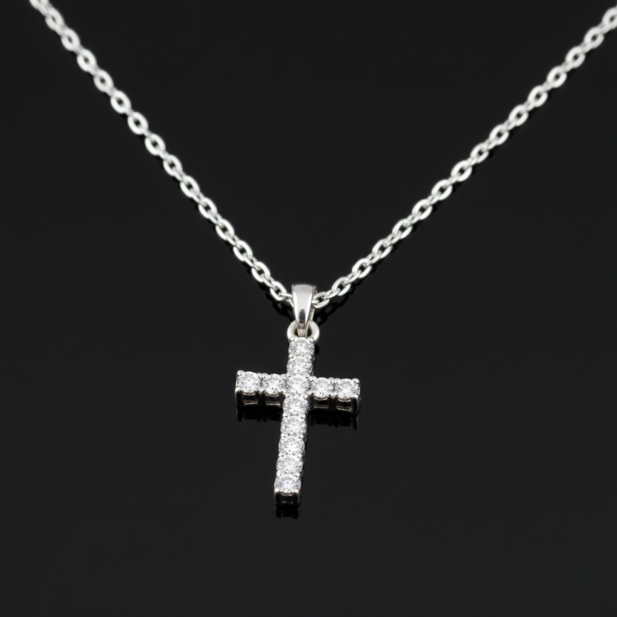 The "Eternal Light" Diamond Cross Necklace. #AJNK00008