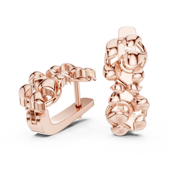Aurevia Sculpted Linear Diamond Drop Earrings