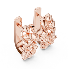 Aurevia Sculpted Linear Diamond Drop Earrings
