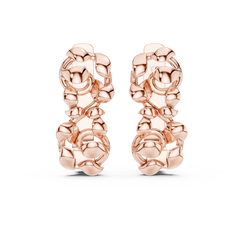 Aurevia Sculpted Linear Diamond Drop Earrings