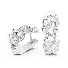 Aurevia Sculpted Linear Diamond Drop Earrings